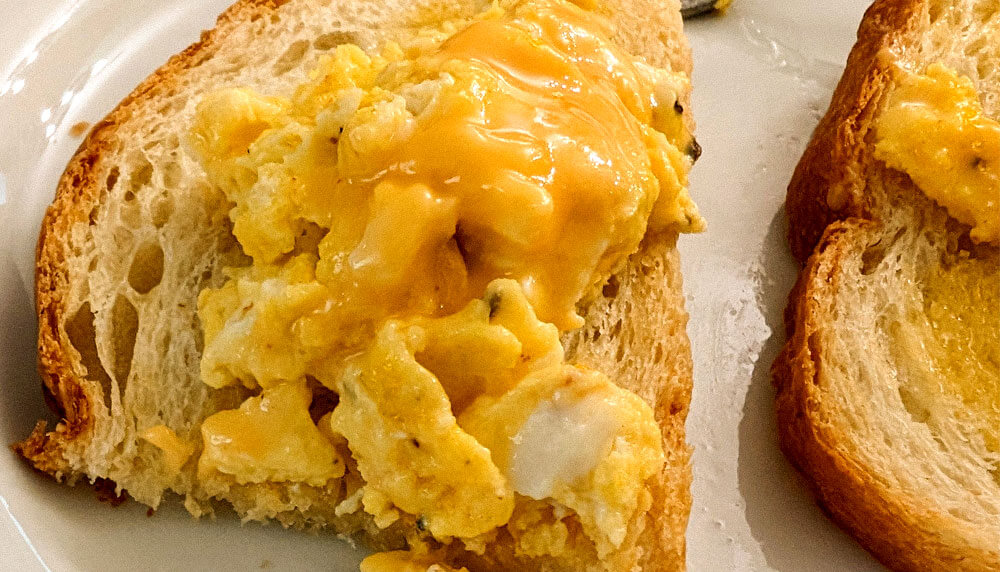 Eggs on Cheesy Toast