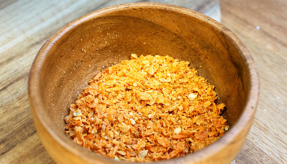 Habanero Pepper in a wodden bowl